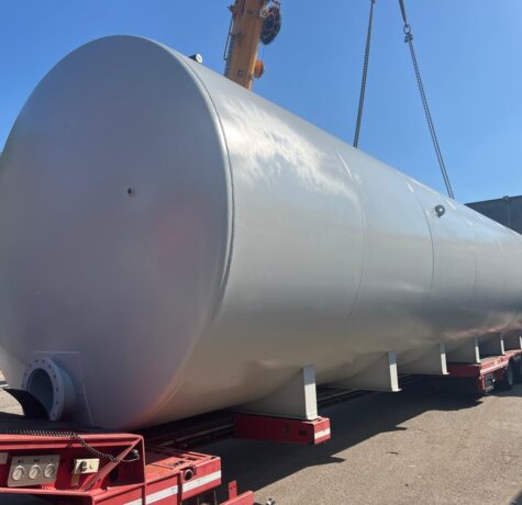 Cisterna antincendio in acciaio al carbonio per aeroporto con trattamento interno certificato